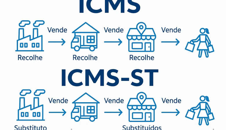 Diferença entre ICMS e ICMS-ST: O Que Muda na Prática?