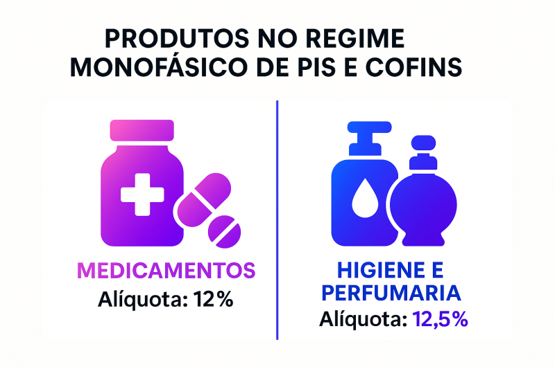 Produtos Monofásicos (PIS/COFINS) com Alíquotas e NCM